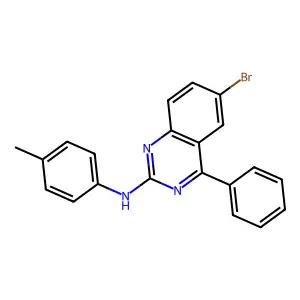 6-bromo-4-phenyl-N-(p-tolyl)quinazolin-2-amine structure