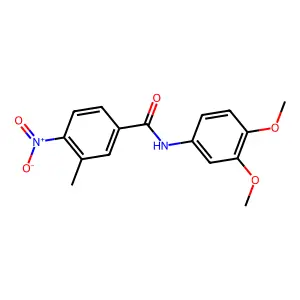 N-(3,4-dimethoxyphenyl)-3-methyl-4-nitrobenzamide structure
