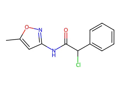 2-chloro-N-(5-methyl-1,2-oxazol-3-yl)-2-phenylacetamide structure