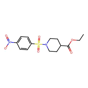 Ethyl 1-[(4-nitrophenyl)sulfonyl]piperidine-4-carboxylate structure