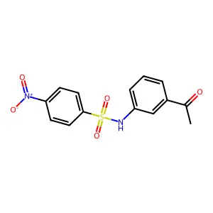 N-(3-acetylphenyl)-4-nitrobenzenesulfonamide structure