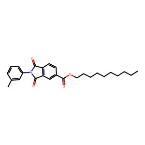Decyl 2-(3-methylphenyl)-1,3-dioxoisoindoline-5-carboxylate structure