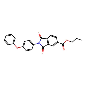 Propyl 1,3-dioxo-2-(4-phenoxyphenyl)-5-isoindolinecarboxylate structure