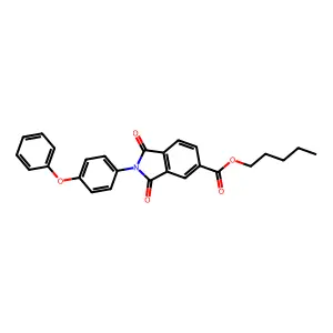 Pentyl 1,3-dioxo-2-(4-phenoxyphenyl)-5-isoindolinecarboxylate structure