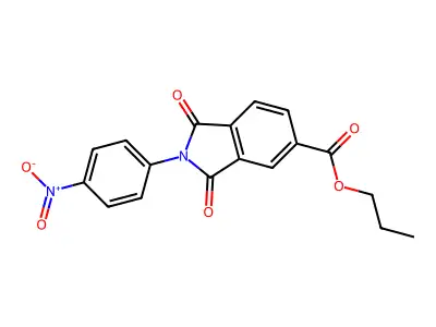 Propyl 2-{4-nitrophenyl}-1,3-dioxo-5-isoindolinecarboxylate structure