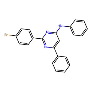 2-(4-bromophenyl)-N,6-diphenyl-4-pyrimidinamine structure