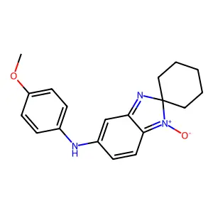 N-(4-methoxyphenyl)spiro[benzimidazole-2,1'-cyclohexan]-5-amine 1-oxide structure