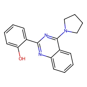 2-[4-(1-Pyrrolidinyl)-2-quinazolinyl]phenol structure