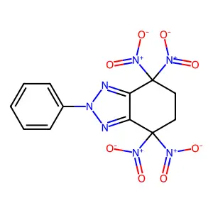 4,4,7,7-Tetranitro-2-phenyl-5,6-dihydrobenzotriazole structure