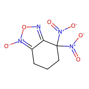 4,4-Dinitro-4,5,6,7-tetrahydro-2,1,3-benzoxadiazole 1-oxide structure