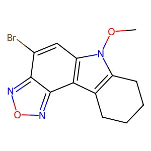 4-bromo-6-methoxy-7,8,9,10-tetrahydro-6H-[1,2,5]oxadiazolo[3,4-c]carbazole structure