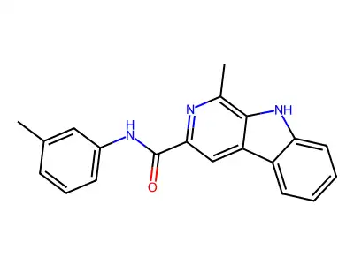 1-methyl-N-(3-methylphenyl)-9H-pyrido[3,4-b]indole-3-carboxamide structure