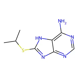 8-(Isopropylsulfanyl)-9H-purin-6-amine structure