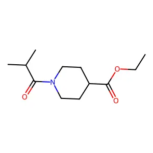 Ethyl 1-isobutyrylpiperidine-4-carboxylate structure