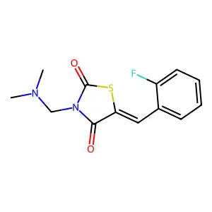 3-[(Dimethylamino)methyl]-5-(2-fluorobenzylidene)-1,3-thiazolidine-2,4-dione structure