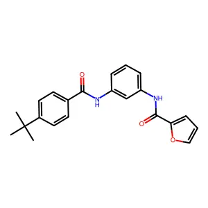 N-[3-[(4-tert-butylbenzoyl)amino]phenyl]furan-2-carboxamide structure