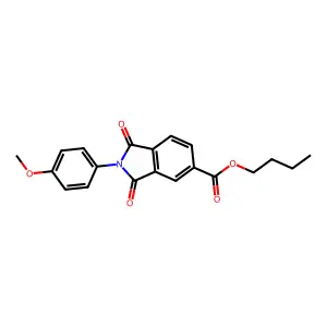 Butyl 2-(4-methoxyphenyl)-1,3-dioxoisoindoline-5-carboxylate structure