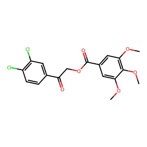 2-(3,4-Dichlorophenyl)-2-oxoethyl 3,4,5-trimethoxybenzoate structure