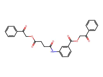 2-Oxo-2-phenylethyl 3-{[4-oxo-4-(2-oxo-2-phenylethoxy)butanoyl]amino}benzoate structure