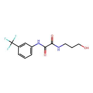 N-(3-hydroxypropyl)-N'-[3-(trifluoromethyl)phenyl]ethanediamide structure