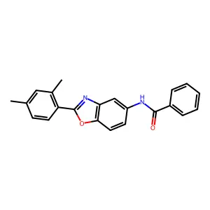 N-[2-(2,4-dimethylphenyl)-1,3-benzoxazol-5-yl]benzamide structure