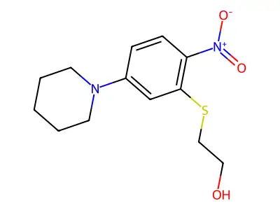 2-(2-Nitro-5-piperidin-1-ylphenyl)sulfanylethanol structure