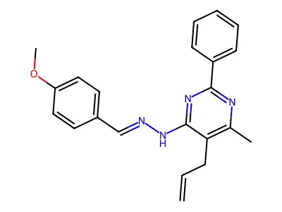 5-Allyl-4-(2-(4-methoxybenzylidene)hydrazinyl)-6-methyl-2-phenylpyrimidine structure