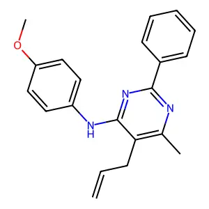 5-Allyl-N-(4-methoxyphenyl)-6-methyl-2-phenyl-4-pyrimidinamine structure