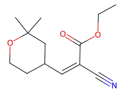 Ethyl 2-cyano-3-(2,2-dimethyloxan-4-yl)prop-2-enoate structure