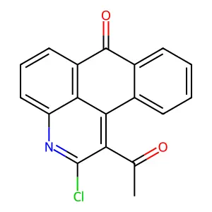 1-acetyl-2-chloro-7H-naphtho[1,2,3-de]quinolin-7-one structure