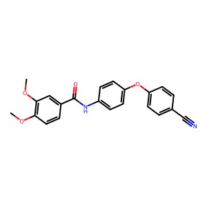 N-[4-(4-cyanophenoxy)phenyl]-3,4-dimethoxybenzamide structure