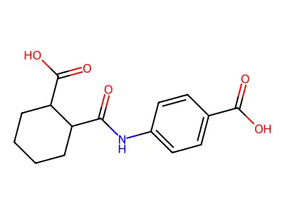 4-[(2-Carboxycyclohexanecarbonyl)amino]benzoic acid structure