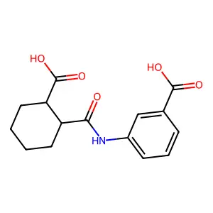 3-{[(2-Carboxycyclohexyl)carbonyl]amino}benzoic acid structure