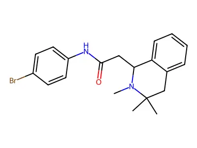 N-(4-bromophenyl)-2-(2,3,3-trimethyl-1,4-dihydroisoquinolin-1-yl)acetamide structure