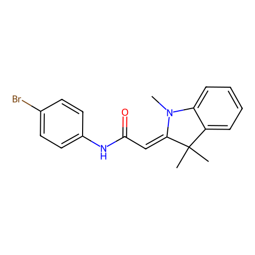 N-(4-bromophenyl)-2-(1,3,3-trimethylindolin-2-ylidene)acetamide structure