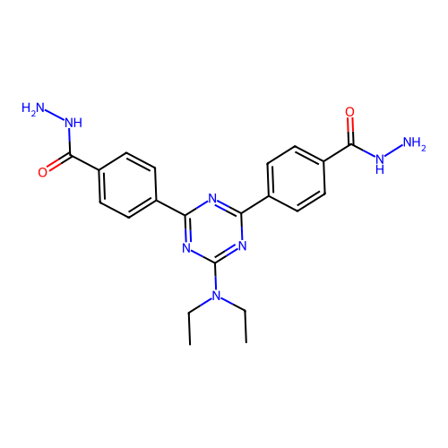 4,4'-(6-(Diethylamino)-1,3,5-triazine-2,4-diyl)di(benzohydrazide) structure