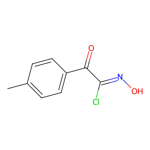 N-hydroxy-2-(4-methylphenyl)-2-oxoethanimidoyl chloride structure
