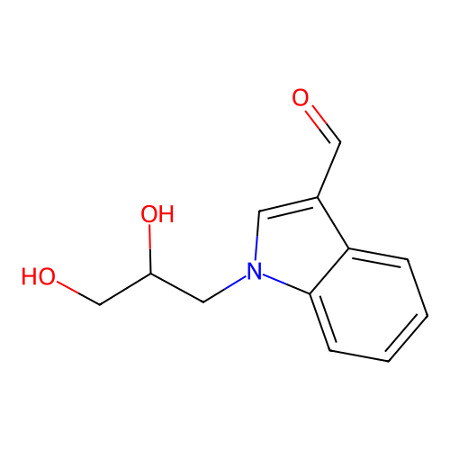 1-(2,3-Dihydroxypropyl)-1H-indole-3-carbaldehyde structure