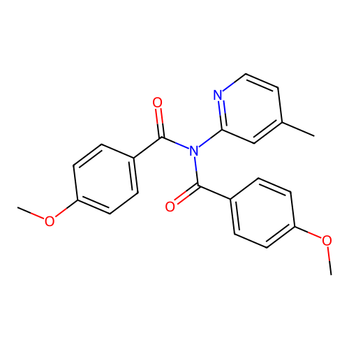 4-methoxy-N-(4-methoxybenzoyl)-N-(4-methylpyridin-2-yl)benzamide structure