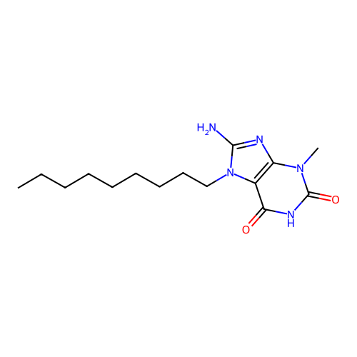 8-Amino-3-methyl-7-nonylpurine-2,6-dione structure