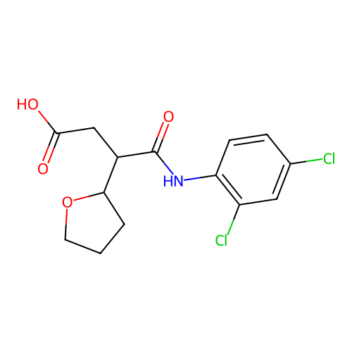 4-((2,4-Dichlorophenyl)amino)-4-oxo-3-(tetrahydrofuran-2-yl)butanoic acid structure