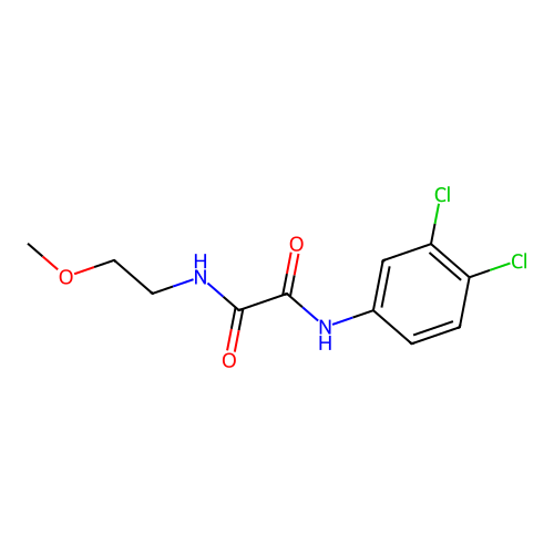 N-(3,4-dichlorophenyl)-N'-(2-methoxyethyl)ethanediamide structure