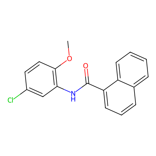 N-(5-chloro-2-methoxyphenyl)naphthalene-1-carboxamide structure