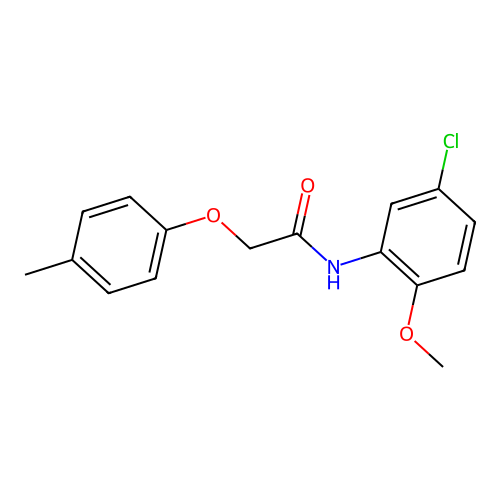N-(5-chloro-2-methoxyphenyl)-2-(4-methylphenoxy)acetamide structure