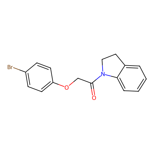 2-(4-Bromo-phenoxy)-1-(2,3-dihydro-indol-1-yl)-ethanone structure