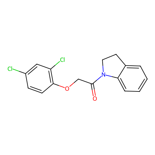 1-[(2,4-Dichlorophenoxy)acetyl]indoline structure