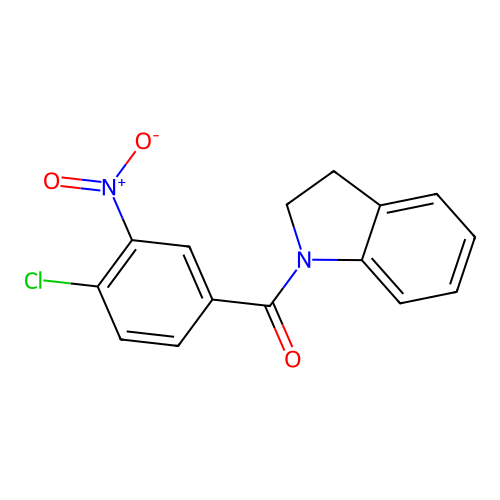 (4-chloro-3-nitrophenyl)(2,3-dihydro-1H-indol-1-yl)methanone structure