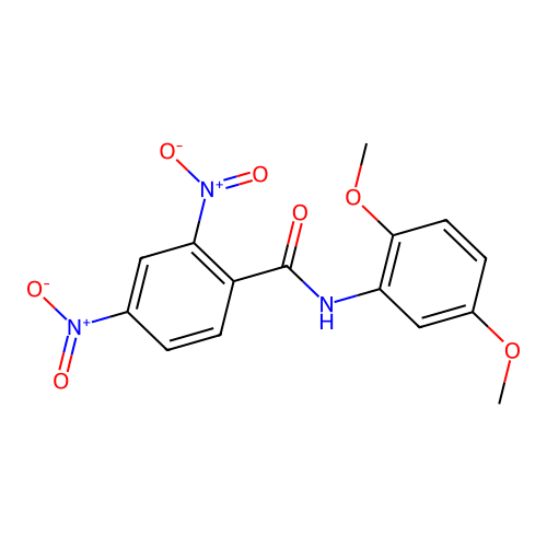 N-(2,5-dimethoxyphenyl)-2,4-dinitrobenzamide structure