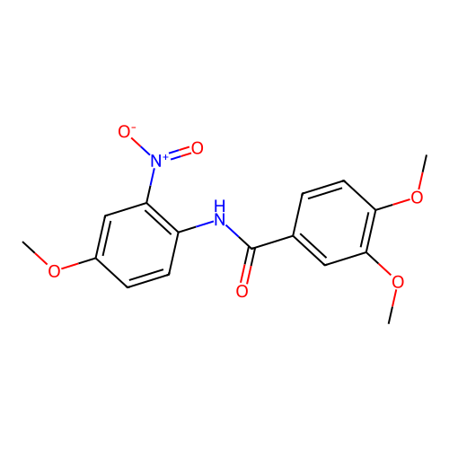 3,4-dimethoxy-N-(4-methoxy-2-nitrophenyl)benzamide structure