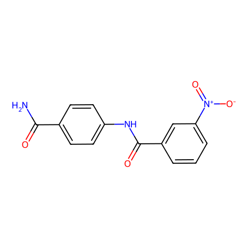 N-(4-carbamoylphenyl)-3-nitrobenzamide structure